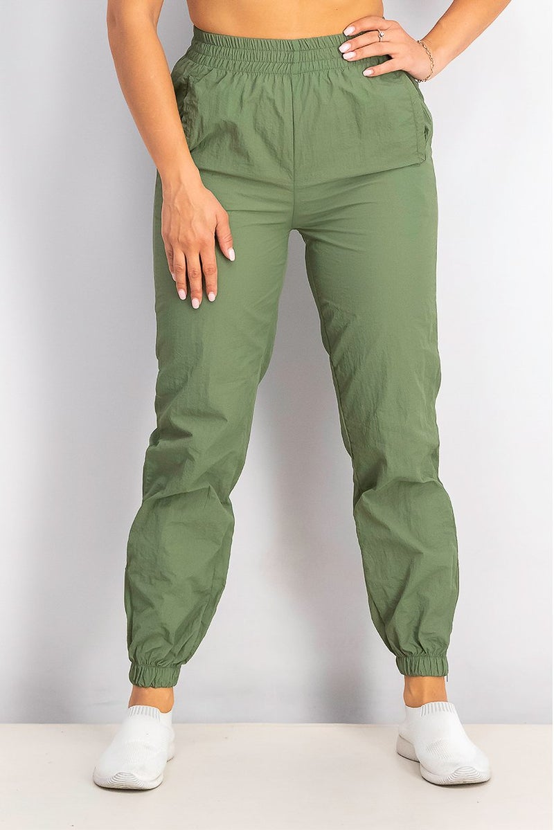 XOXO Women Sportswear Fit Training Pants, Olive - Image 1